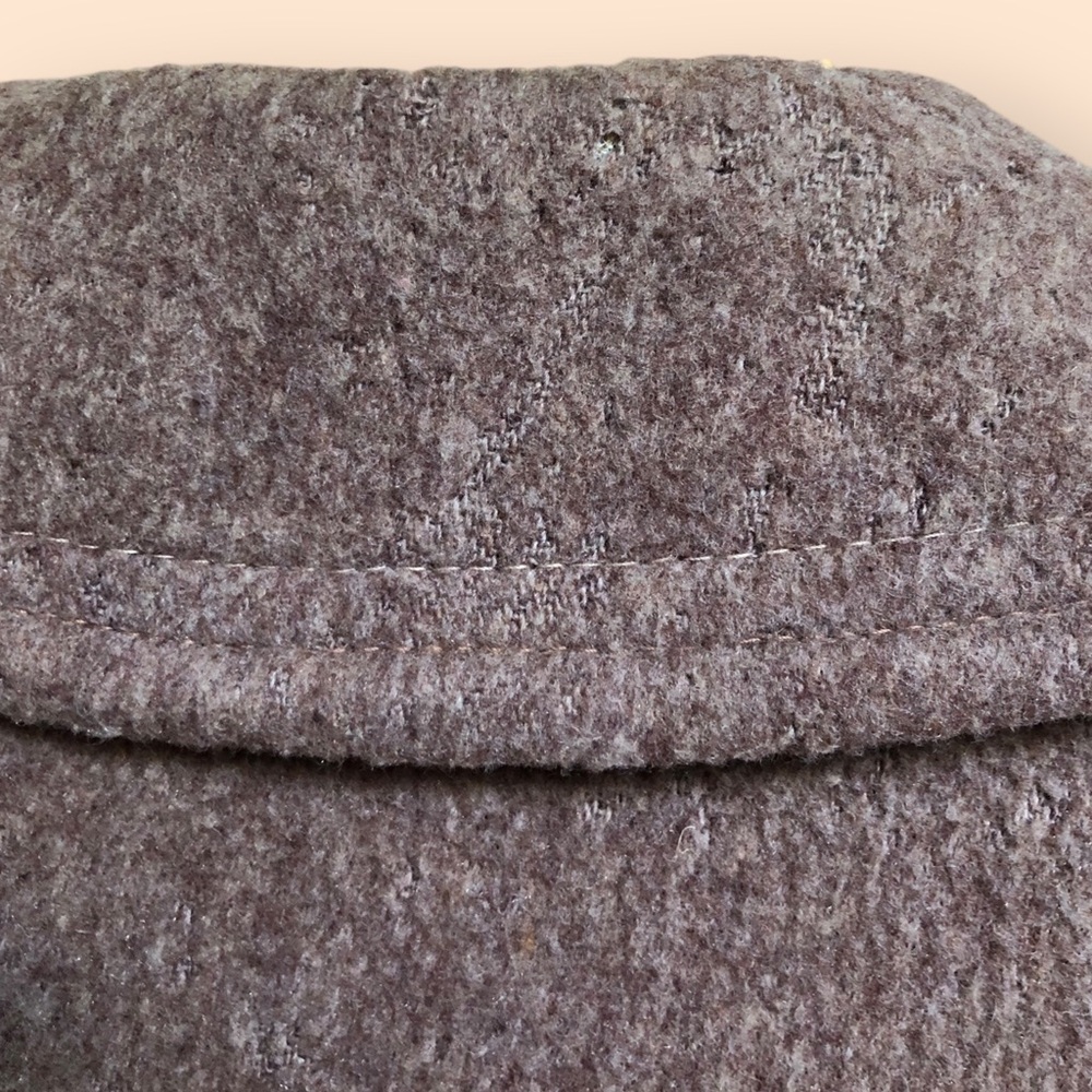 Vintage 60s Wool Pea Coat Mauve Pink Plaid Lining Pockets Retro Women’s M/L - Picture 14 of 14